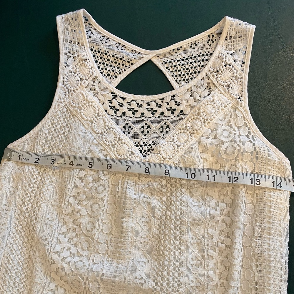 Xhilaration White Lace Keyhole Back Mini Dress - Picture 7 of 9